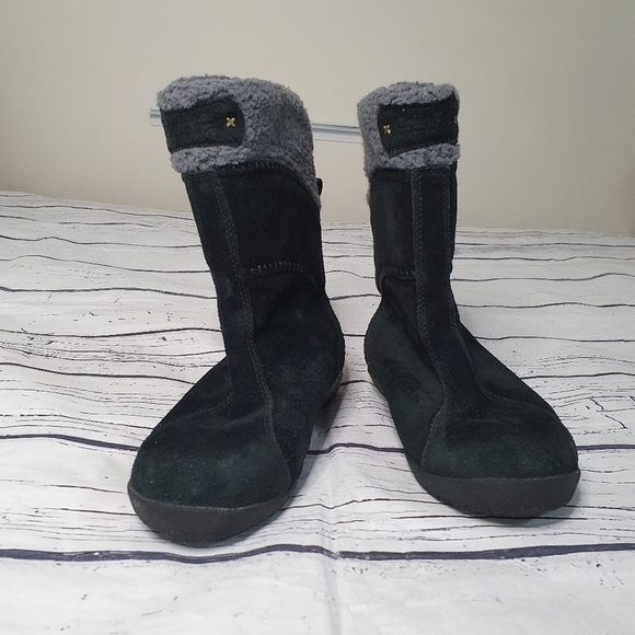 Timberland Earthkeeps Upper Leather Suede Waterproof Black Winter Boot Size 7.5W - Picture 1 of 11